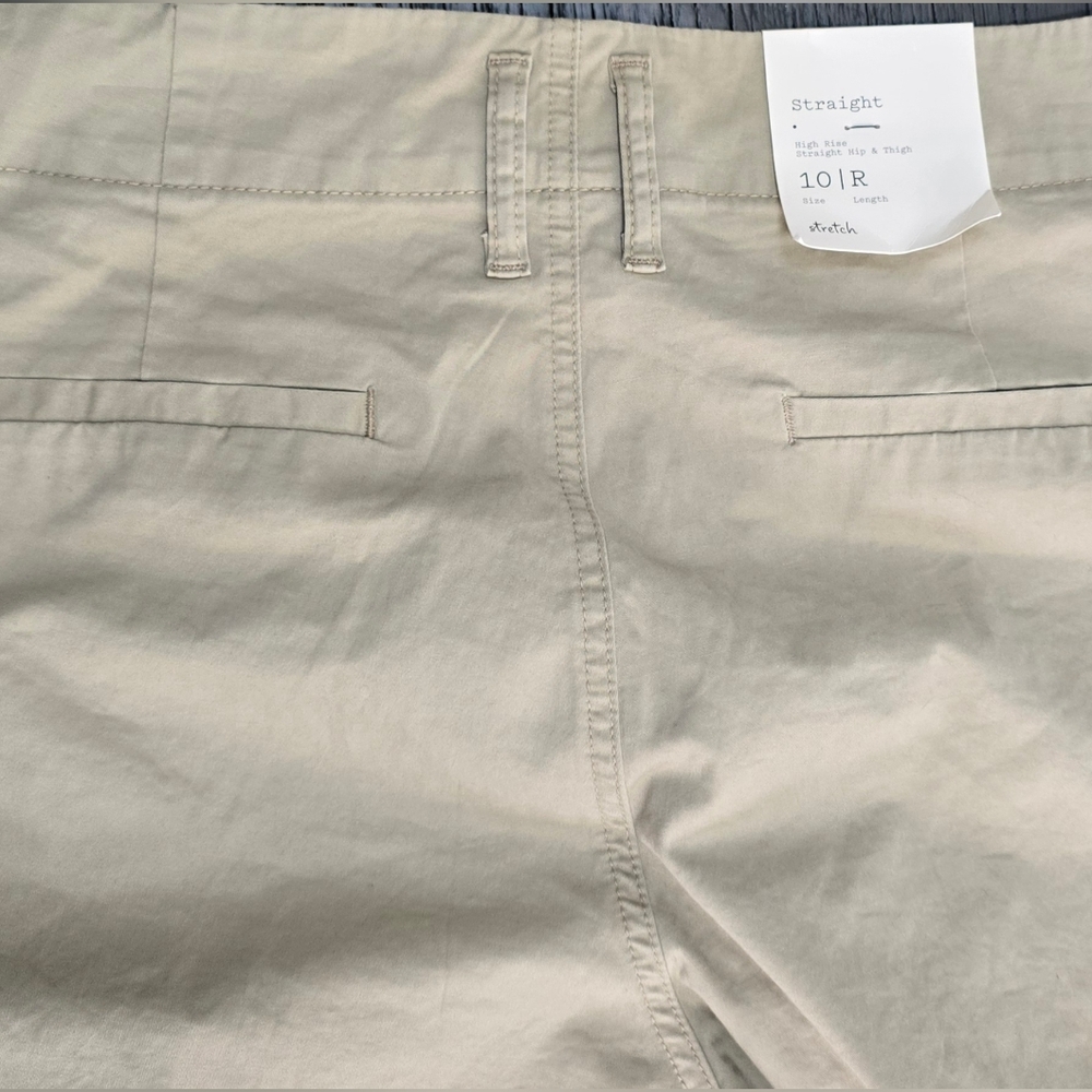 NwT A New Day Women's Khaki Beige Fitted High Rise Stretch Elastizado (10R) - Picture 4 of 4